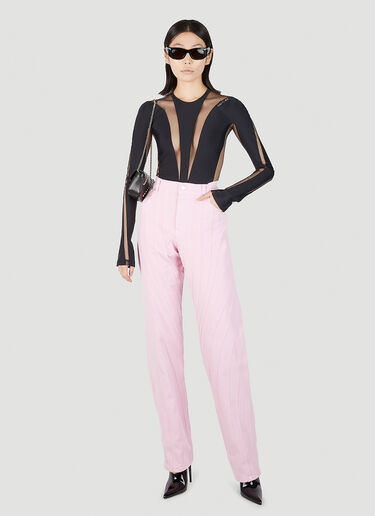 Mugler Structured Panel Jeans Pink mug0251067