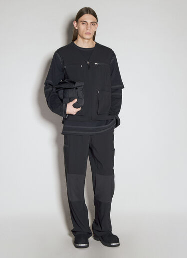 MM6 Maison Margiela 绉纱工装裤 黑色 mmm0155007