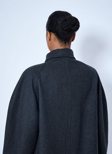 Jil Sander Single-Breasted Wool Coat Dark Grey jil0266008