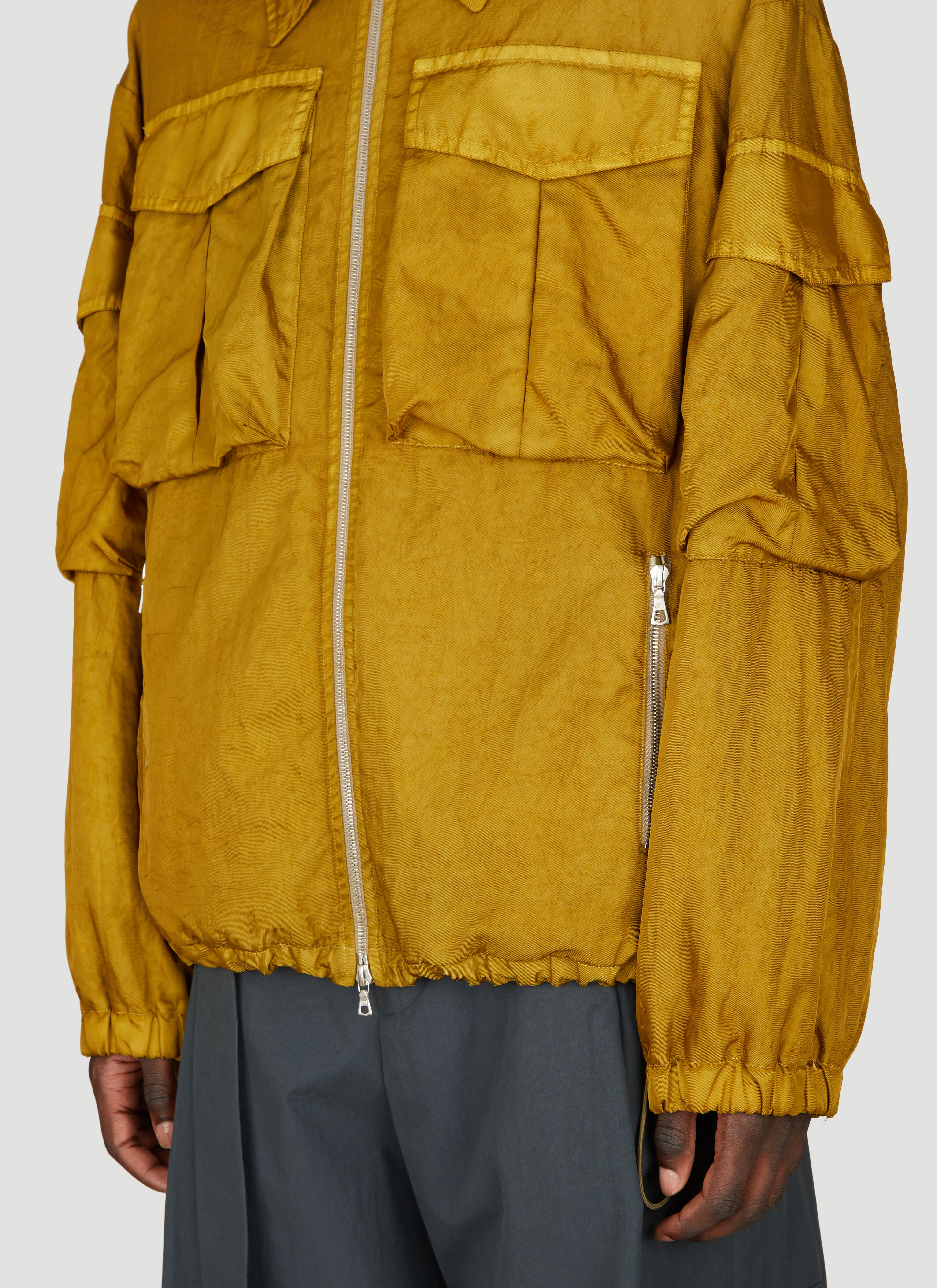 Dries Van Noten Men's' Overdyed Jacket in Yellow | LN-CC®