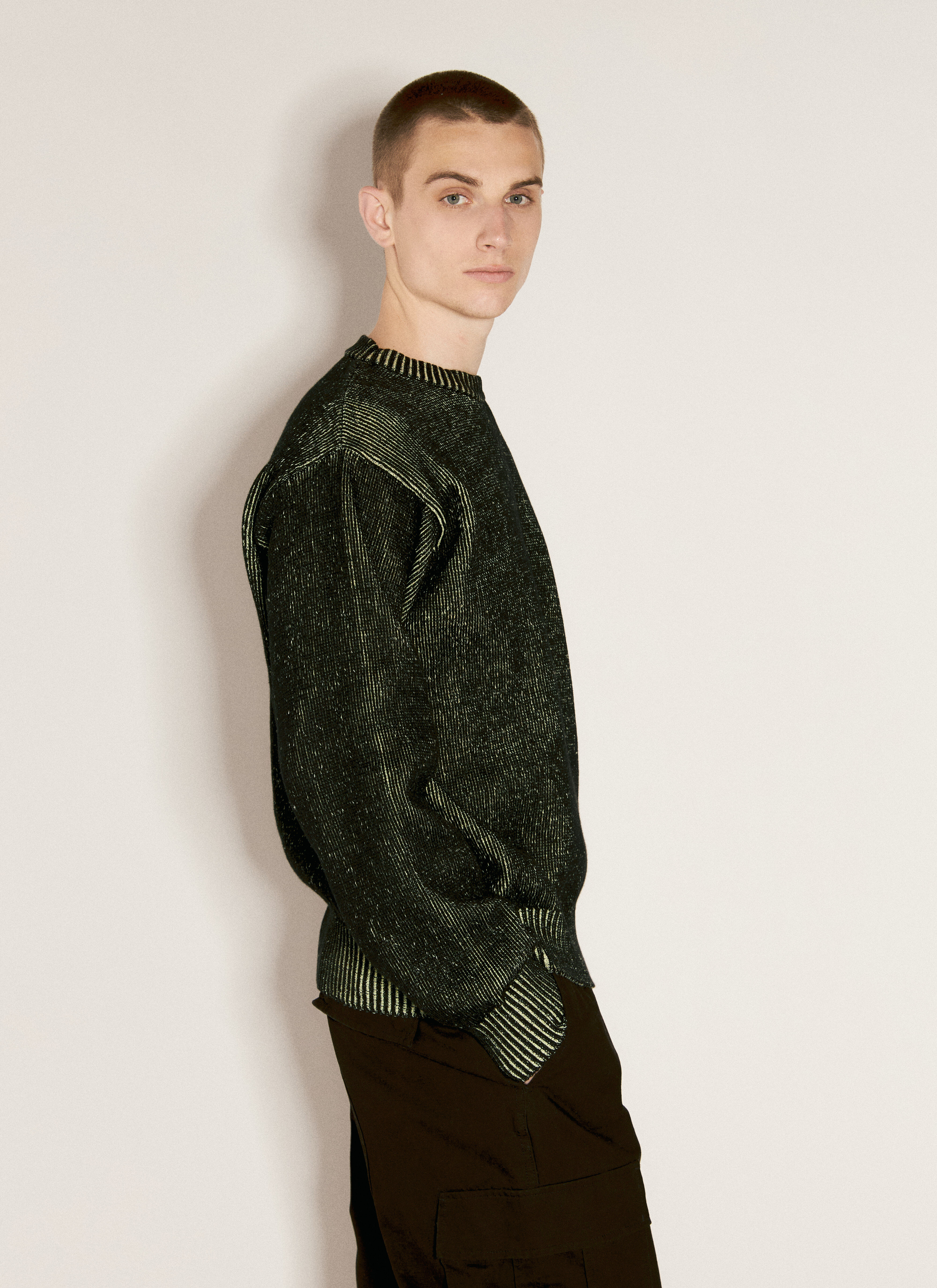 GR10K Men's' Aimless Compact Knit Sweater in Green | LN-CC®