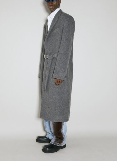 Y/Project Y Belt Brushed Wool Coat Grey ypr0153001