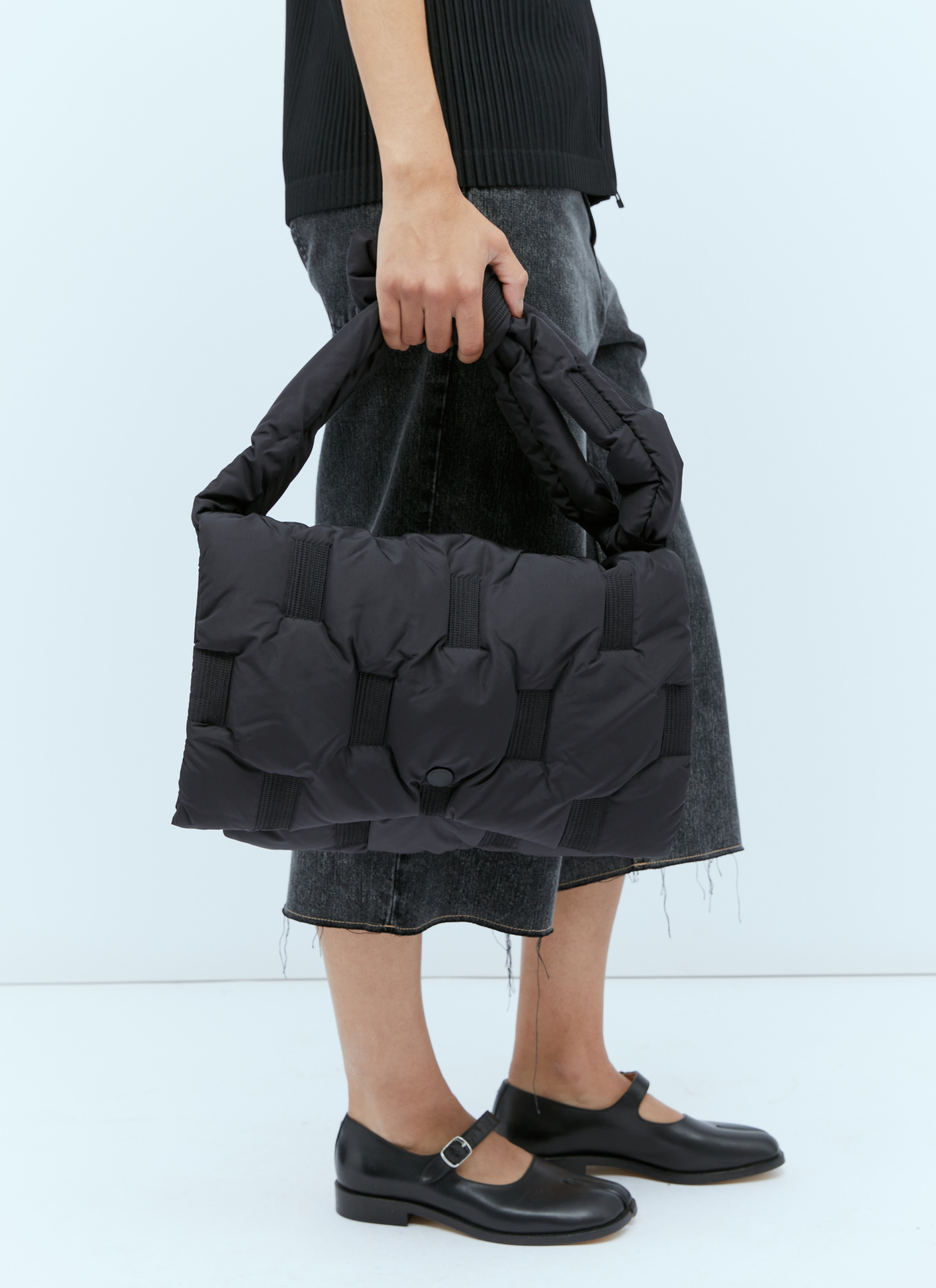 Issey Miyake Women's' Square Cushion Shoulder Bag in Black | LN-CC®