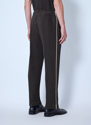 Homme Plissé Issey Miyake Embroidery Stripes Pants Brown hmp0166018