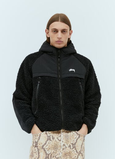 셰르파 패널 후드 재킷  Stüssy 셰르파 패널 후드 재킷  블랙 sts0153001