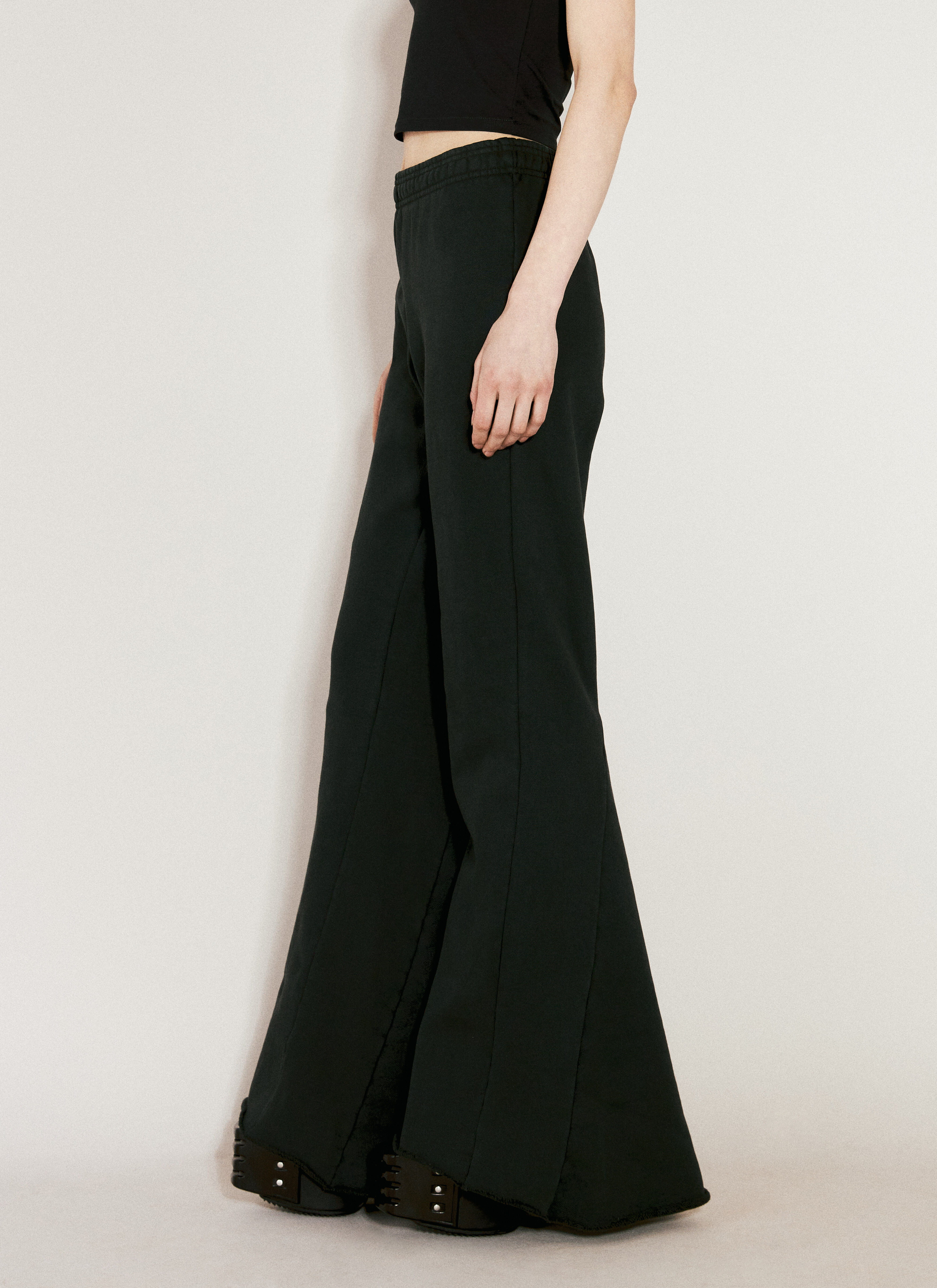 Black flared track pants shop