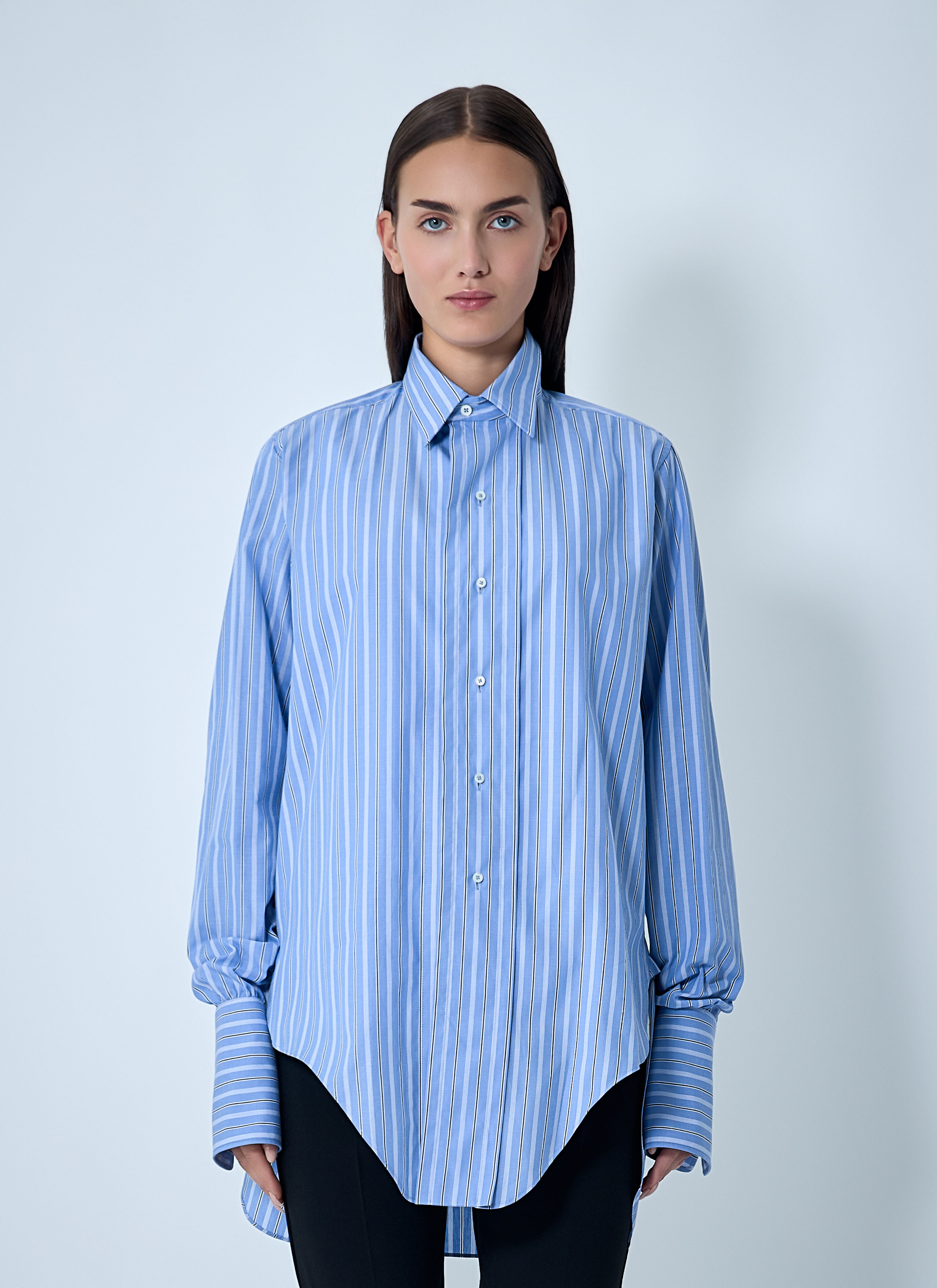 Maison Margiela Women's' Button-Down Shirt in Light Blue | LN-CC®