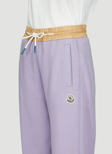 Moncler 撞色饰边运动裤 粉紫 mon0247035