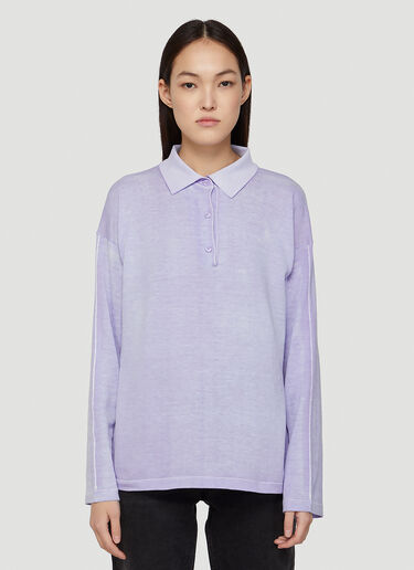 Acne Studios  Long Sleeve Polo Shirt Purple acn0248013