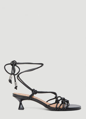 Jil Sander+ Knots Kitten Heel Sandals Black jsp0255016