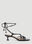 GANNI Knots Kitten Heel Sandals 브라운 gan0253094