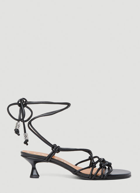 Ottolinger Knots Kitten Heel Sandals Black ott0251024