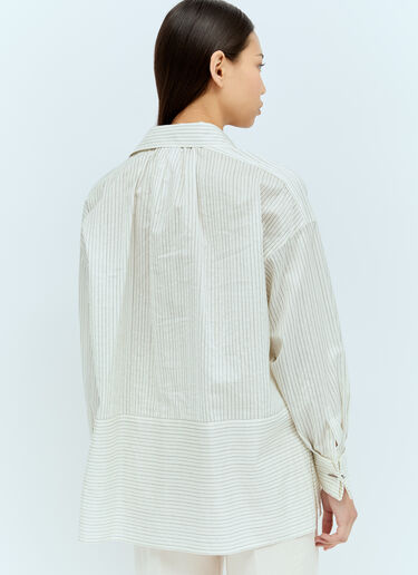 Max Mara 면 & 실크 셔츠  화이트 max0256024