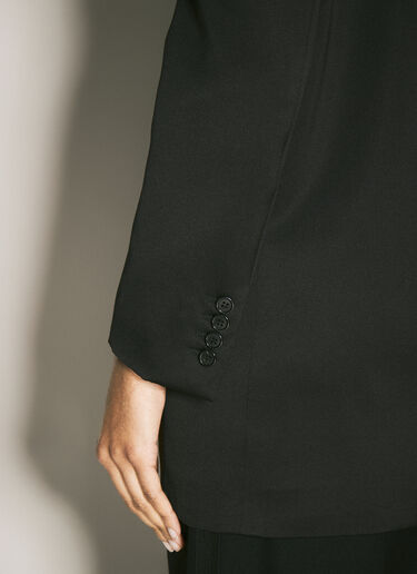 Saint Laurent Silk Tuxedo Blazer Black sla0257009