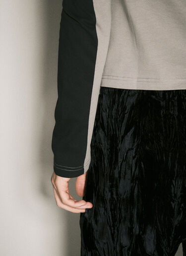 Martine Rose Long-Sleeve Shrunken T-Shirt Grey mtr0358009