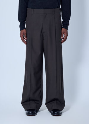 Lemaire Single Pleat Tailored Pants Dark Green lem0166005