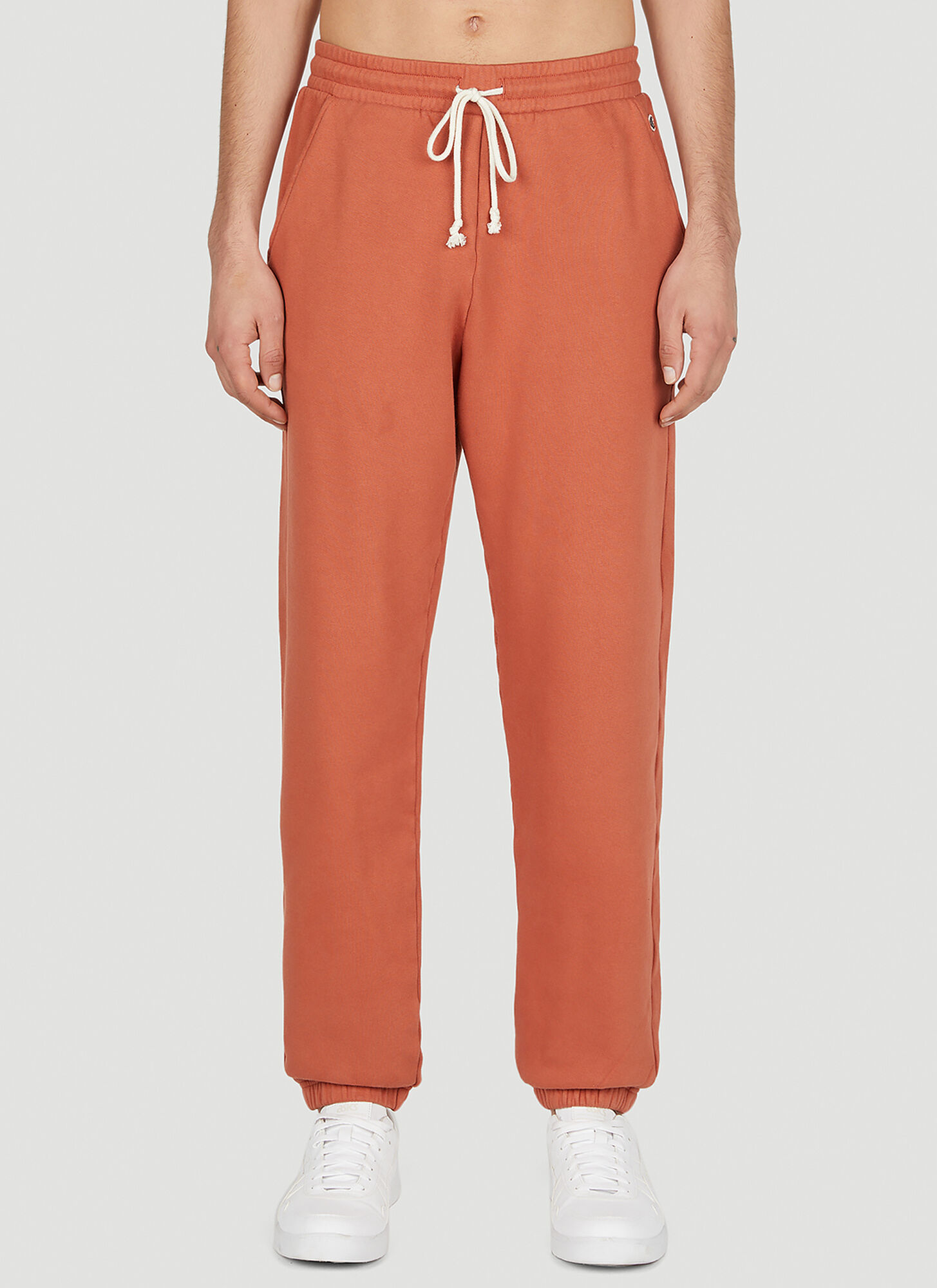 Champion Logo Embroidery Track Pants In Orange