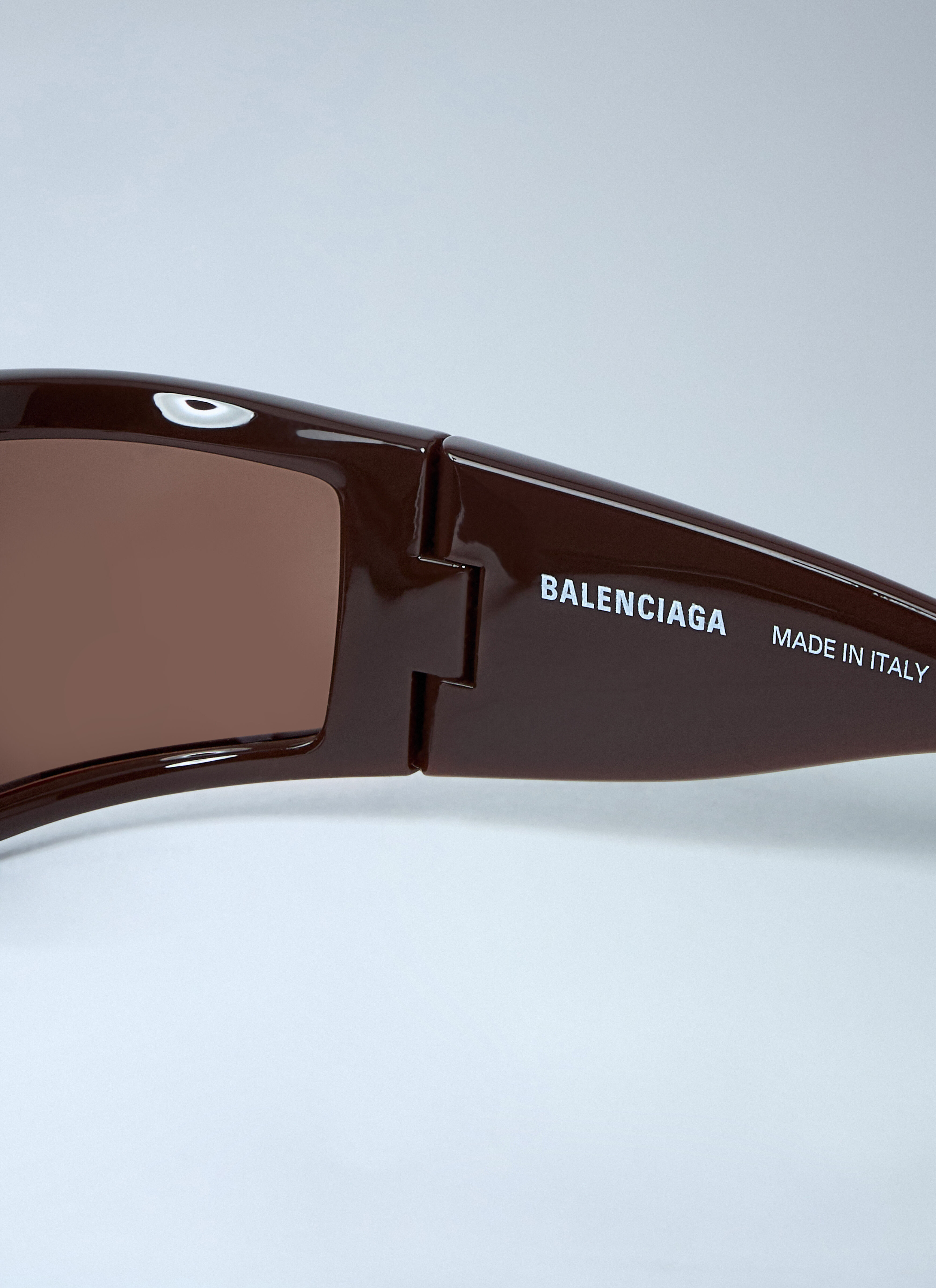 Balenciaga Men's' Sunset Rectangle Sunglasses in Dark Brown | LN-CC®