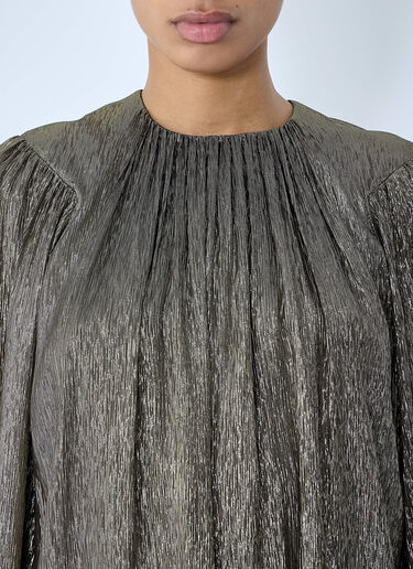 Chloé 缩褶真丝迷你连衣裙  金色 chl0259004