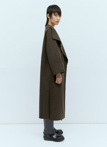 TOTEME Signature Wool Cashmere Coat Brown tot0254017