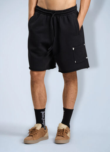 Palm Angels Palm Type Sweatshorts Black pma0166293