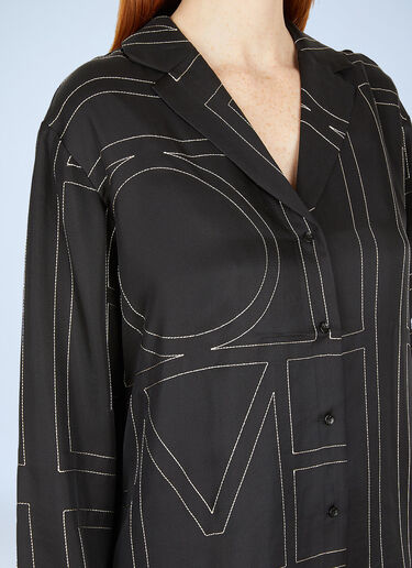 TOTEME Monogram Shirt Black tot0251010