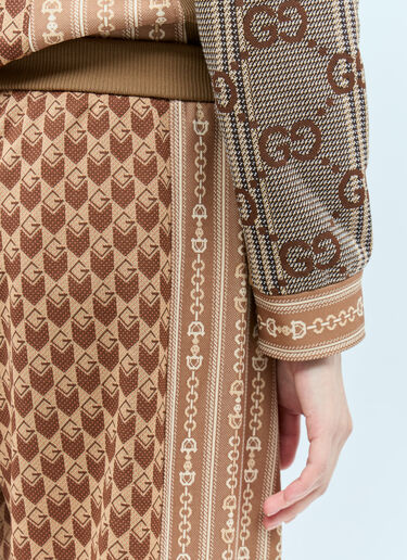 Gucci GG Jersey Jacquard Track Pants Brown guc0255013