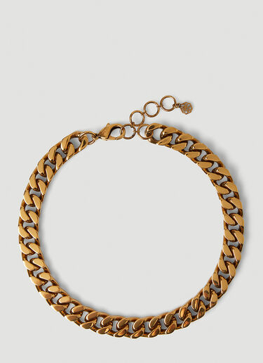 Alexander McQueen Curb Chain Choker Necklace Gold amq0247062