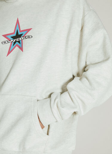 Awake NY Star Logo Hooded Sweatshirt Grey awk0154009
