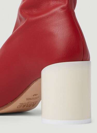 MM6 Maison Margiela Square Toe Ankle Boots Red mmm0250019
