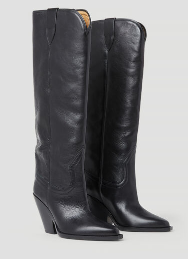 Isabel Marant Lomero Leather Boots Black ibm0253028