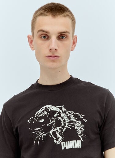 Puma x Noah Logo Print T-Shirt Black pun0156004