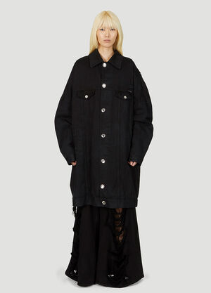 Burberry Kim Oversized Denim Coat Grey bur0258003