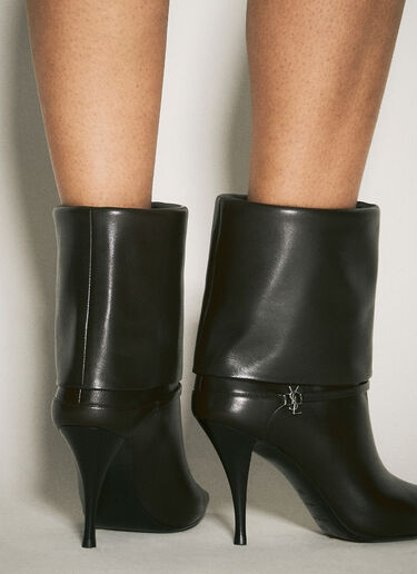 Saint Laurent Ricky 皮靴 棕色 sla0257040