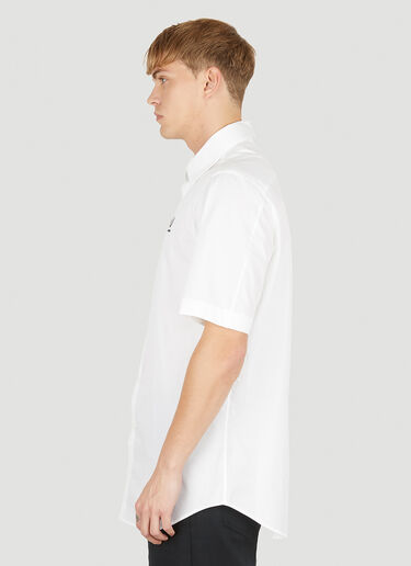 Raf Simons x Fred Perry 그래픽 패치 셔츠 화이트 rsf0150020