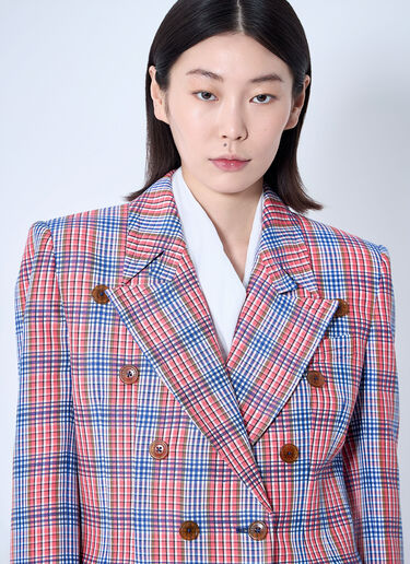 Vivienne Westwood 格纹西装外套  红色 vvw0260001