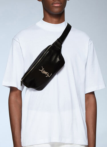 Saint Laurent 徽标字母压花腰包 黑色 sla0138034