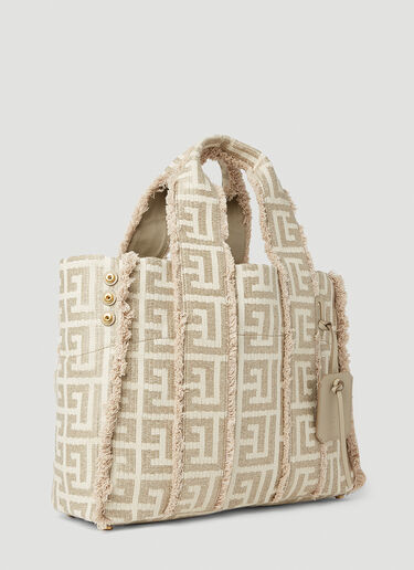 Balmain XXL Monogram Tote Bag Beige bln0152015