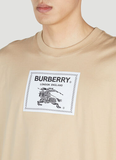 Burberry 로고 패치 티셔츠 베이지 bur0152043