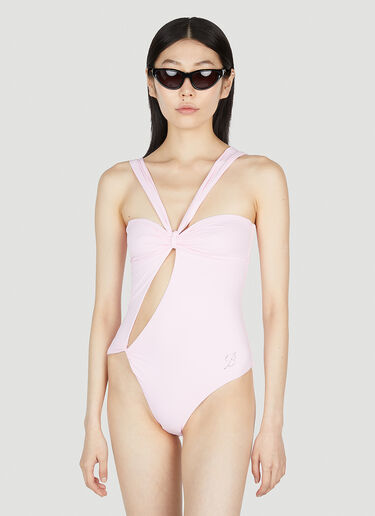 Blumarine Asymmetric Swimsuit Pink blm0252036
