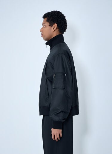 MM6 Maison Margiela High-Collar Bomber Jacket Black mmm0163010