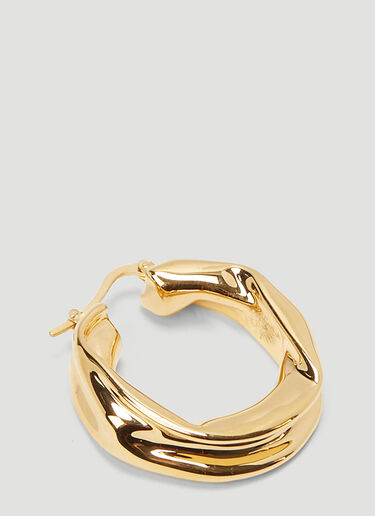 Jil Sander Melting Hoop Earrings Gold jil0244019