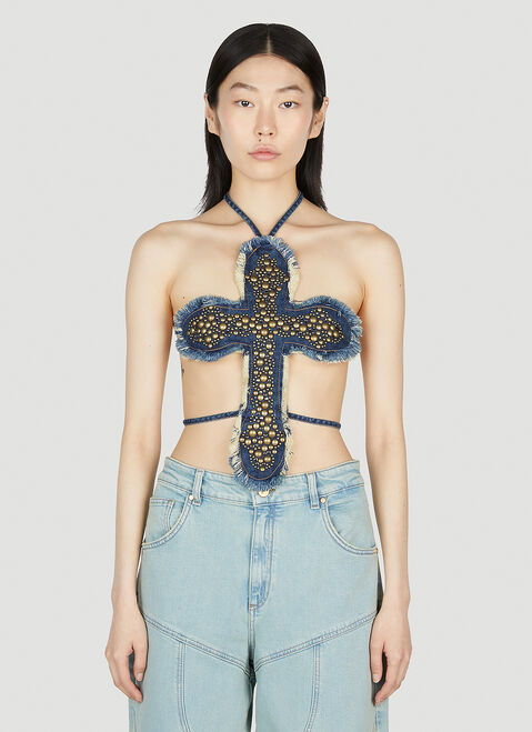 Valentino Cross Top Black val0249009