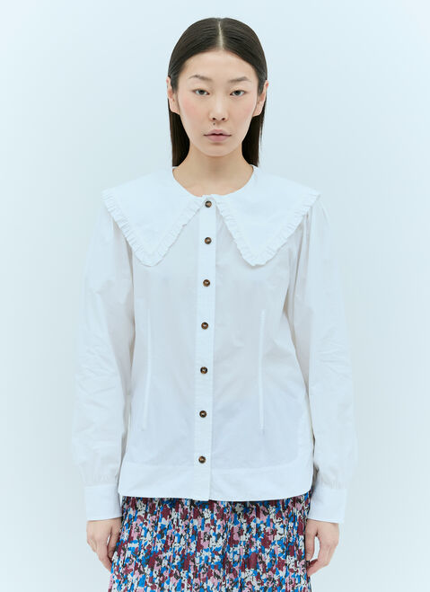 The Row Frill Collar Shirt White row0255001