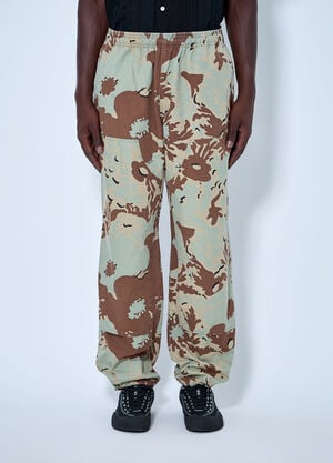 NOMARHYTHM TEXTILE Camo Flower Double Knee Pants Beige nom0164003