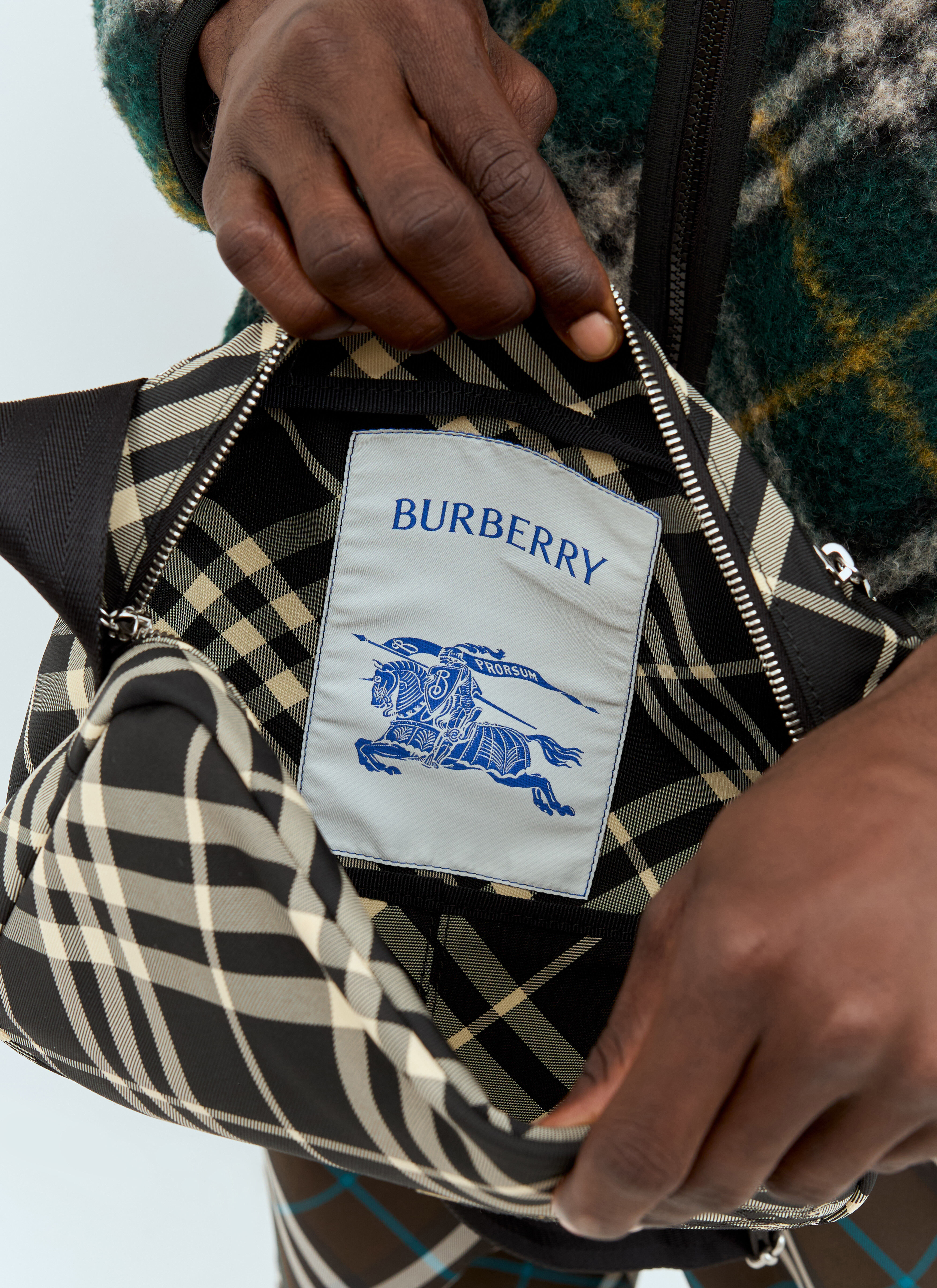 Burberry check crossbody sale