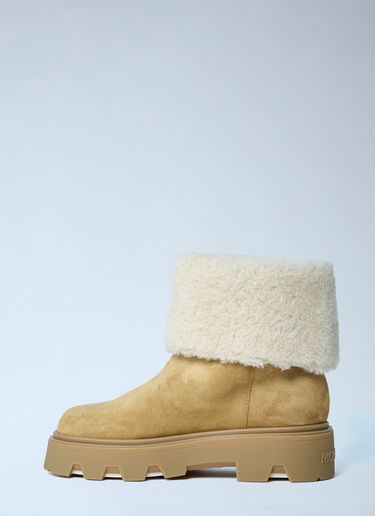 Moncler Aurea Suede Ankle Boots Camel mon0261047