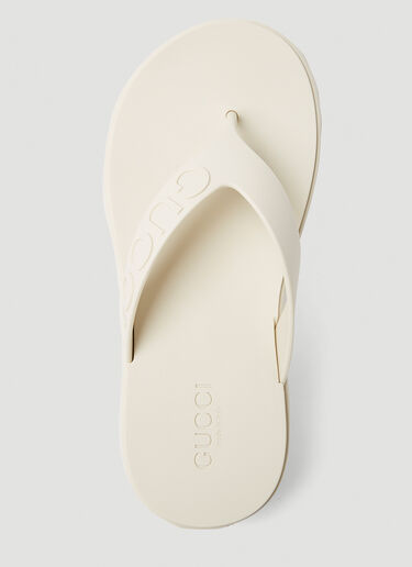 Gucci Thong Platform Sandals White guc0253113