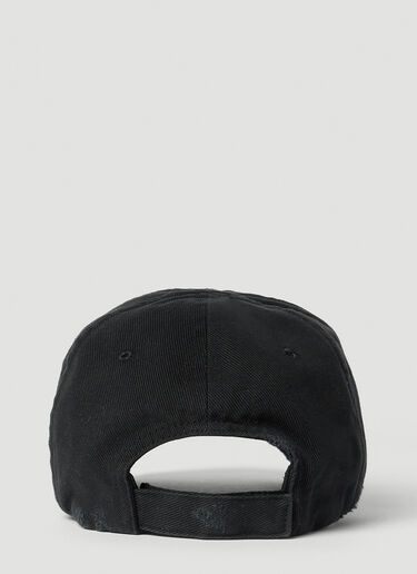 Balenciaga Distressed Brim Baseball Cap Black bal0153044