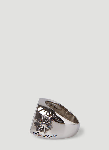 Alexander McQueen Stone Ring Silver amq0146078